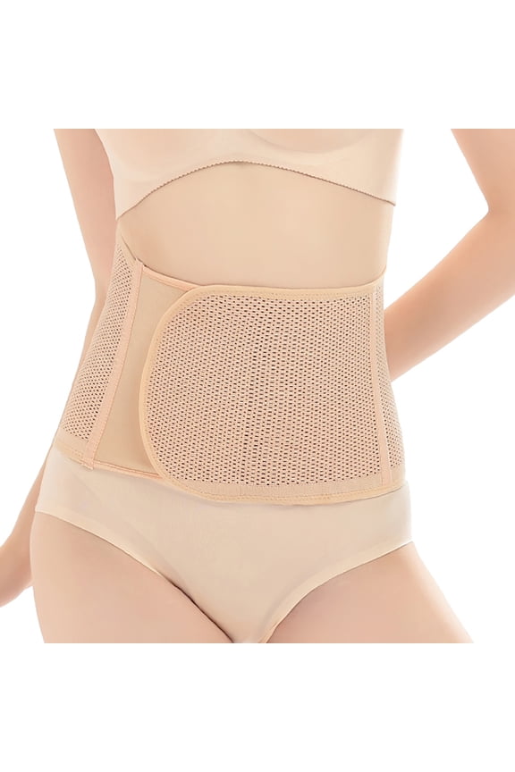 Waist Trainer for Women Abdominal Belt Universal Mesh Breathable Shaping Underwear Postpartum Belt Khaki M