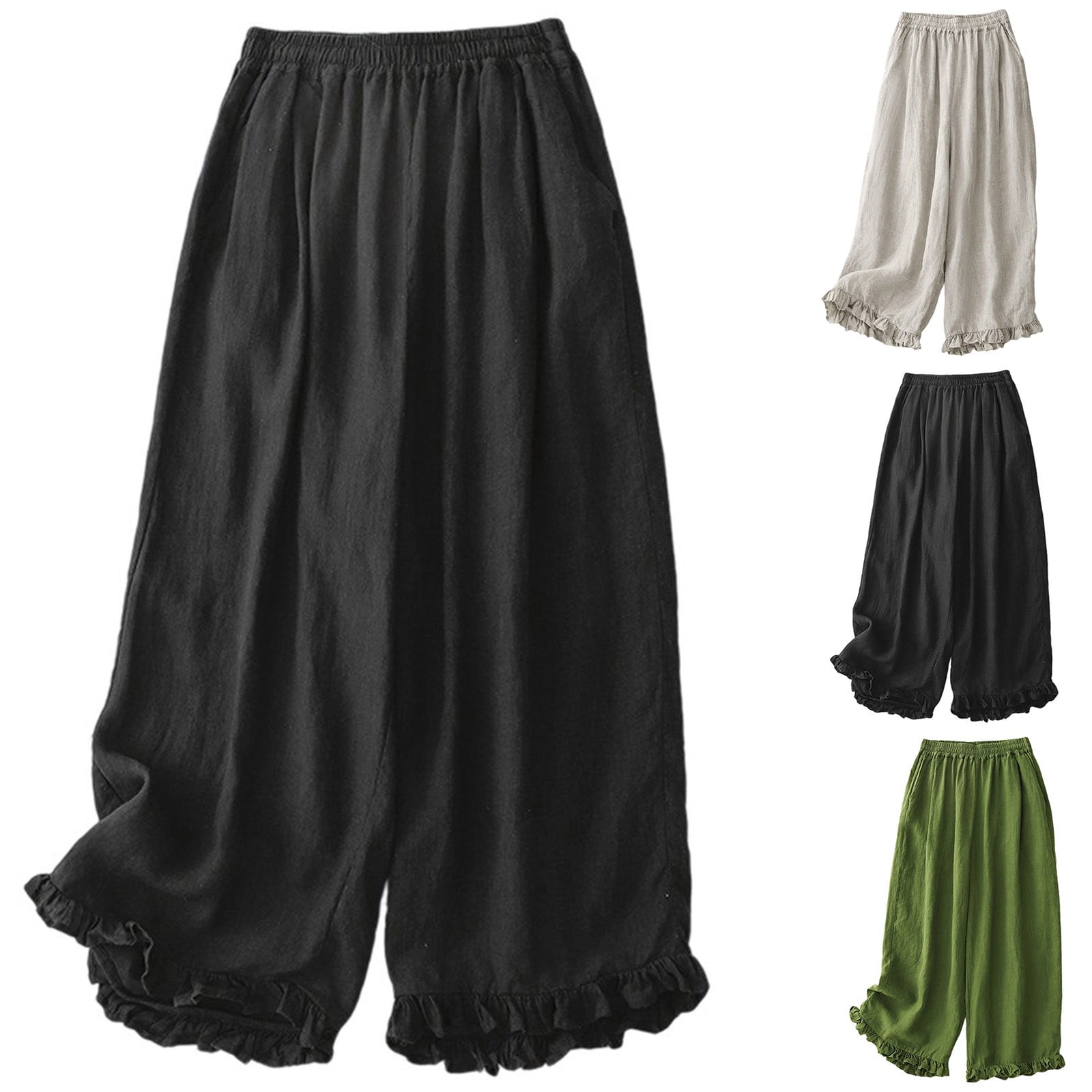 Women’s Solid Color Wide-Leg Pants