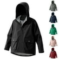 thumbnail image 1 of Ashirexll Winter Coat for Girls Long Sleeve Tops Boys and Girls Solid Rain Outdoor Hooded Raincoat Windproof, 1 of 7