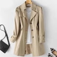 thumbnail image 1 of Ashirexll Winter Coats for Women, Jackets for Women trendy, Fall Coats Women's Fashion Turndown Collar Button Coats Solid Color with Pocket Casual, 1 of 5