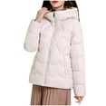 Ashirexll Winter Coats for Women Plus Size Solid Color Zip Up