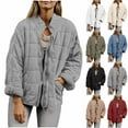 thumbnail image 1 of Ashirexll Winter Coats for Women, Womens Fleece Coats, Fashion Solid Gilet Long Sleeve Parkas with Zipper for Ladies, 1 of 7