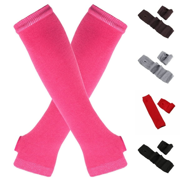 Ashirexll Winter Gloves Women, Fingerless Gloves for Women, Ladies Winter Solid Color Touchscreen Thick Soft Gloves for Daily Wear