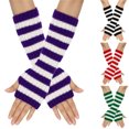 thumbnail image 1 of Ashirexll Winter Gloves Women, Fingerless Gloves for Women, Winter Wrist Arm Warmer Solid Knitted Long Fingerless Mitten, 1 of 5