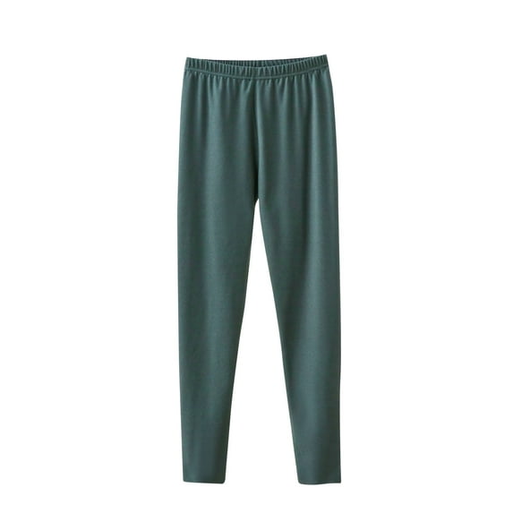 Ashirexll Winter Leggings for Women Plus Size Solid Color Warm Pants Seamless Double-Sided German Velvet Pants High Waisted Leggings Long Pants Warm Underwear Bottoms Green 5XL