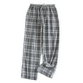 thumbnail image 1 of Ashirexll Winter Pajamas for Men, Mens Pajama Pants, Checkered Print Loungewear Pants with Drawstring Elastic Waist and Pocket Fashion Casual Sleepwear, 1 of 7