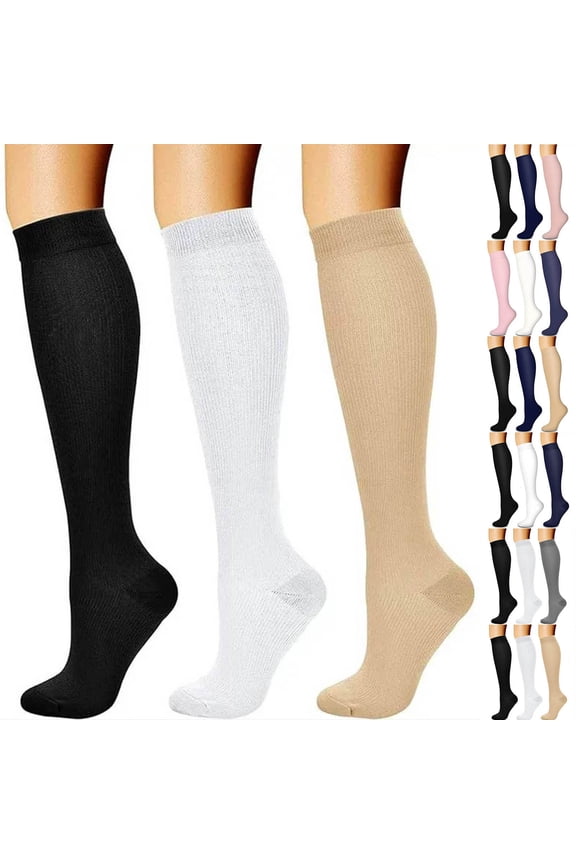 Winter Socks for Women, Knee High Socks for Women, 3 Pair Pack Support Running Biking Outdoor Activity
