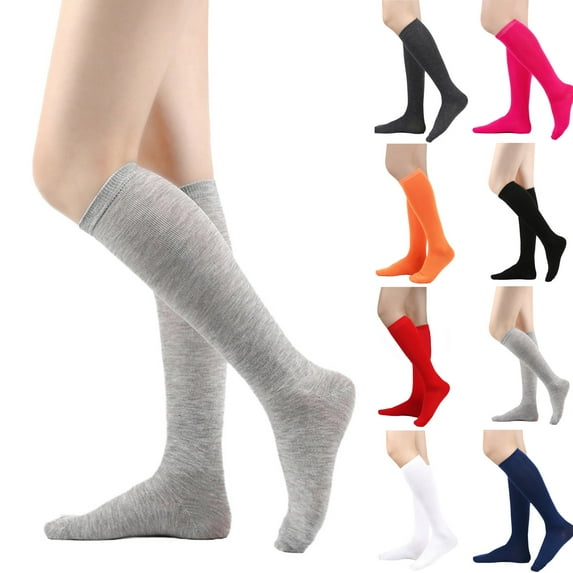 Ashirexll Winter Socks for Women, Knee High Socks for Women, Fashion Solid Color Leg Warmers and Combo