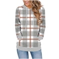 thumbnail image 1 of Ashirexll Winter Tops Womens Long Sleeve Tops Casual Zip Up Hoodie Womens Hoodies Pullover Color Blocked Loose Casual Long Sleeve Pocket Hooded Sweatshirt, 1 of 6
