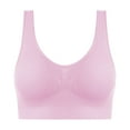 thumbnail image 1 of Ashirexll Wireless Push up Bra, Racerback Bras for Women, Plus Size Solid Color Traceless Breathable Comfortable Soft Bras Pink L, 1 of 6