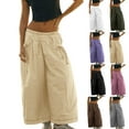 thumbnail image 1 of Ashirexll Women Winter Pants, Women Cargo Pants, Loose Wide Leg Track Pants with Big Ruched Pockets for Fall Loungewear Casual Wear, 1 of 7