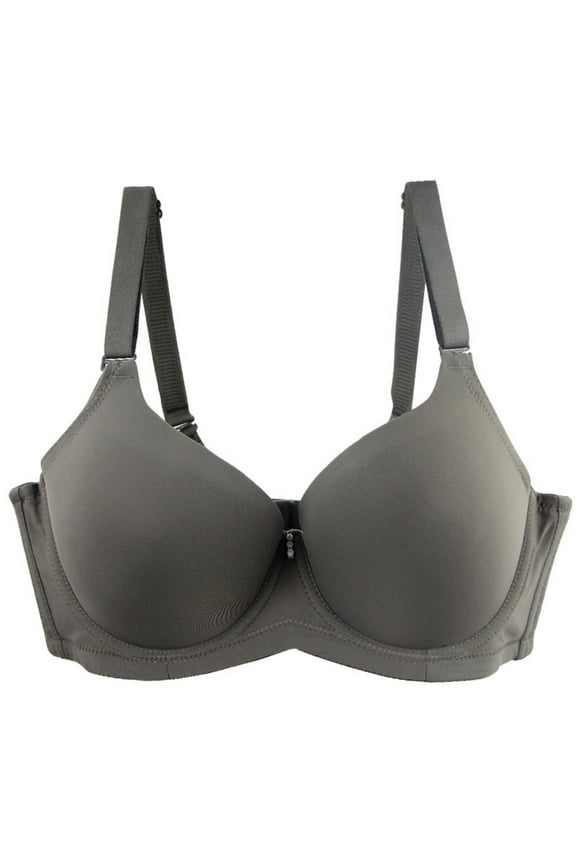 Women's Bras Summer, Wireless Bras for Women, Plus Size Everyday Bras, Lace-free Thin Cups Side-folded Breasts Big Breasts and Small Underwear