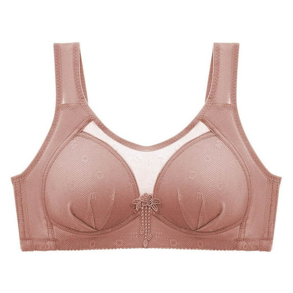 Ashirexll Women's Bras, Wireless Bras for Women, Plus Size Everyday Bras, Woman's Solid Color Lace Thin Style Ventilate Plus Size Bra without Steel Rim
