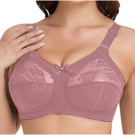 Ashirexll Wireless Bras for Women, Plus Size Everyday Bras, Solid Color Thin Style Ventilate Plus Size Bra without Steel Rim