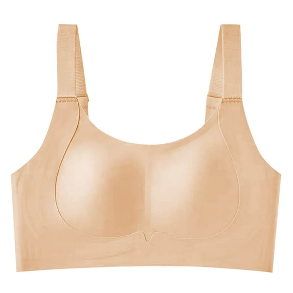 Ashirexll Women's Bras, Wireless Bras for Women, Plus Size Everyday Bras, Woman's Strap Decoration Back Buckle Thin Style Ventilate Bra without Steel Rim