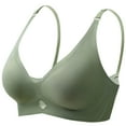 thumbnail image 1 of Ashirexll Women's Bras, Wireless Bras for Women, Plus Size Everyday Bras, Women's Thin Fixed Cup Front Opening Buckle Plus Size Gathering Bra Underwear, 1 of 6