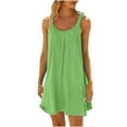thumbnail image 1 of Ashirexll Women's Casual Dresses, Sundresses for Women, Beach Dress Bikini Beachwear Coverups Casual Vacation Short Summer Dresses Green S, 1 of 5