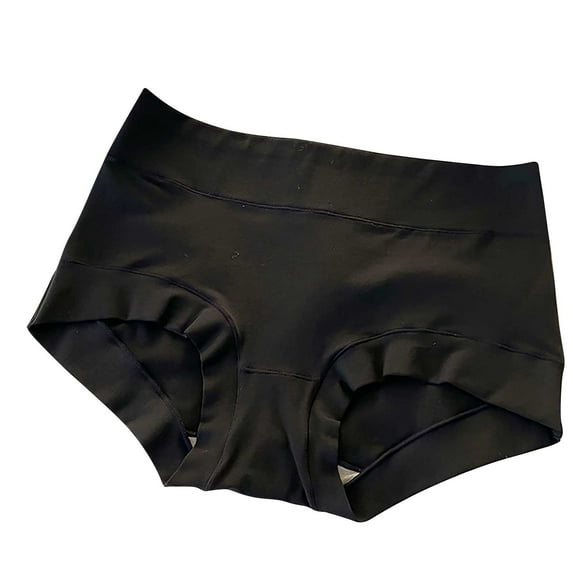 Ashirexll Women's Panties Clearance Sale! Seamless Cotton Underwear for Women, Comfortable Solid Women's Fashion Medium Waist Briefs Black C XXL