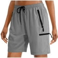 thumbnail image 1 of Ashirexll Women's Shorts Clearance! Athletic Shorts for Women, Fashion Casual Daily Solid Casual Outing Casual Shorts Pants Gray B 3XL, 1 of 6