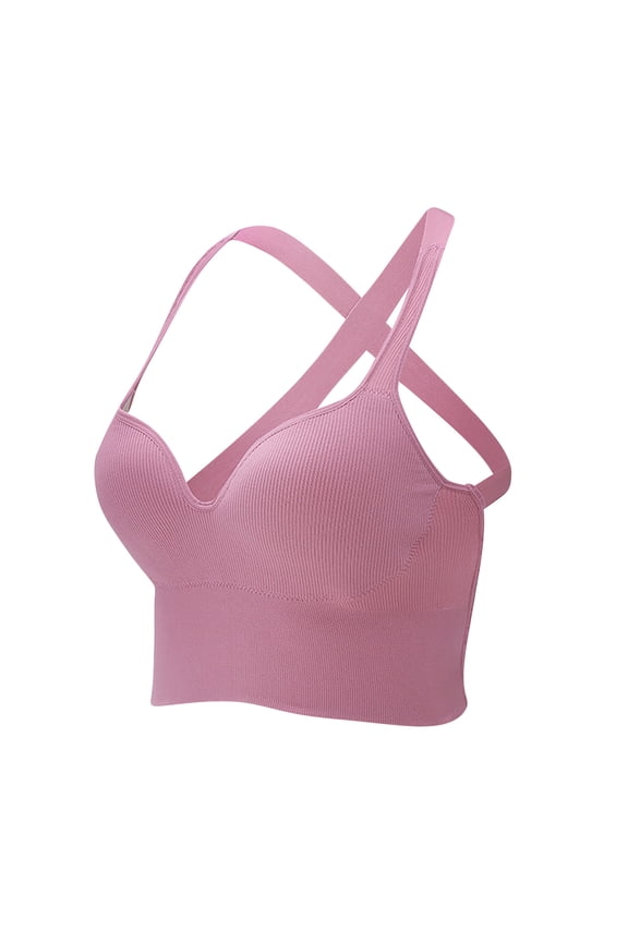 Women's Sports Bras, Sports Bras for Women Large Bust, Women's Integrated without Steel Ring Fixed Gathering Cup Sports Yoga Underwear