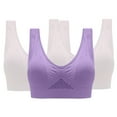 thumbnail image 1 of Ashirexll Women's Sports Bras, Sports Bras for Women Large Bust, 3-Pack Women Sports Bra without Support Yoga Running Underwears, 1 of 6