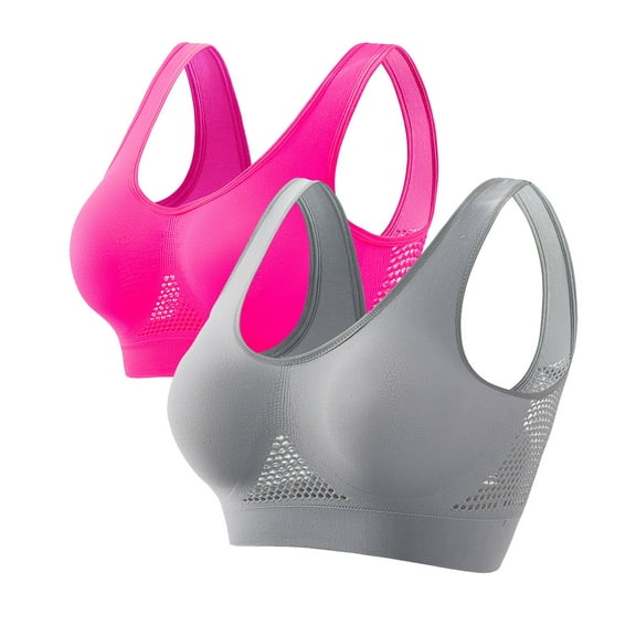 Ashirexll Women's Sports Bras, Sports Bras for Women Large Bust, 3PC Front Closure Compression Bras for Women High Sports Everyday