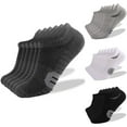 thumbnail image 1 of Ashirexll Womens Ankle Socks, Fuzzy Socks for Women, 6 Pairs Thick Running Sweat Absorbent Non Slip Sports, 1 of 3