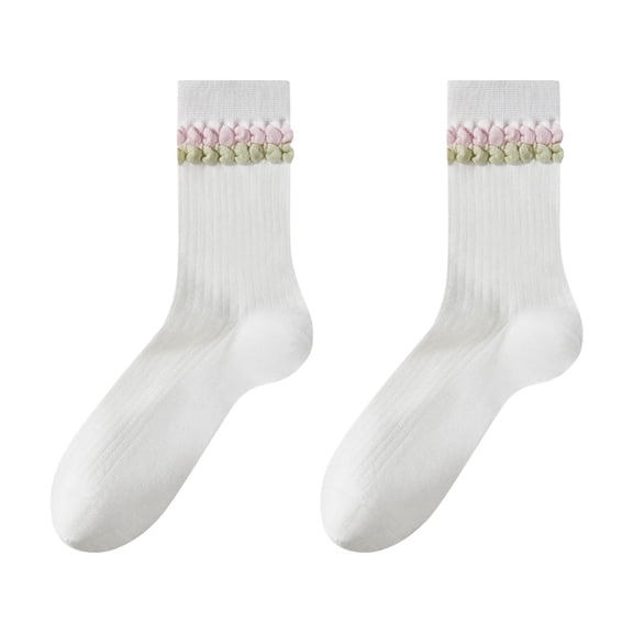 Ashirexll Womens Ankle Socks, Fuzzy Socks for Women, Color Block Thin Style Pile Breathable In Tube