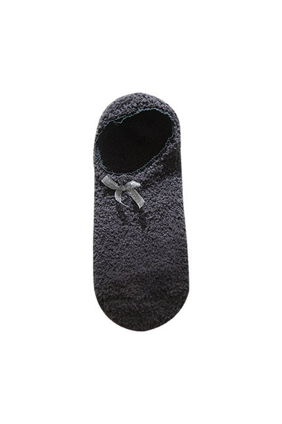 Womens Ankle Socks, Fuzzy Socks for Women, Winter Print Lamb Wool Non Slip Indoor Floor