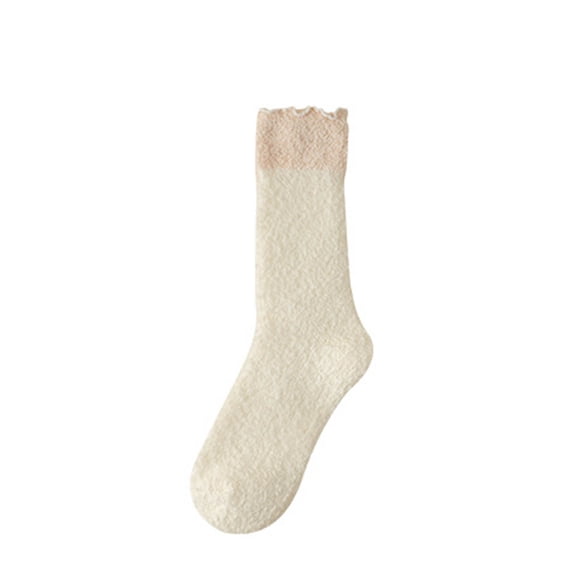 Ashirexll Womens Ankle Socks, Wool Socks for Women, Winter Mid Tube Socks with Soft Fleece Lining