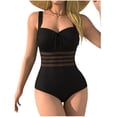 thumbnail image 1 of Ashirexll Womens Bathing Suits Solid Color Backless Strap Bikini Mesh Comfortable Set Swimsuit, 1 of 7