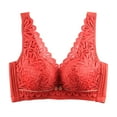 thumbnail image 1 of Ashirexll Womens Bra, Bralettes for Women Lace, Traceless Lightweight Gathering Breathable Wireless Bras Watermelon Red XL, 1 of 3