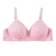 thumbnail image 1 of Ashirexll Womens Bra, Wireless Push up Bra, Solid Color Seamless Gathering Sports Breathable Bras Pink S, 1 of 3
