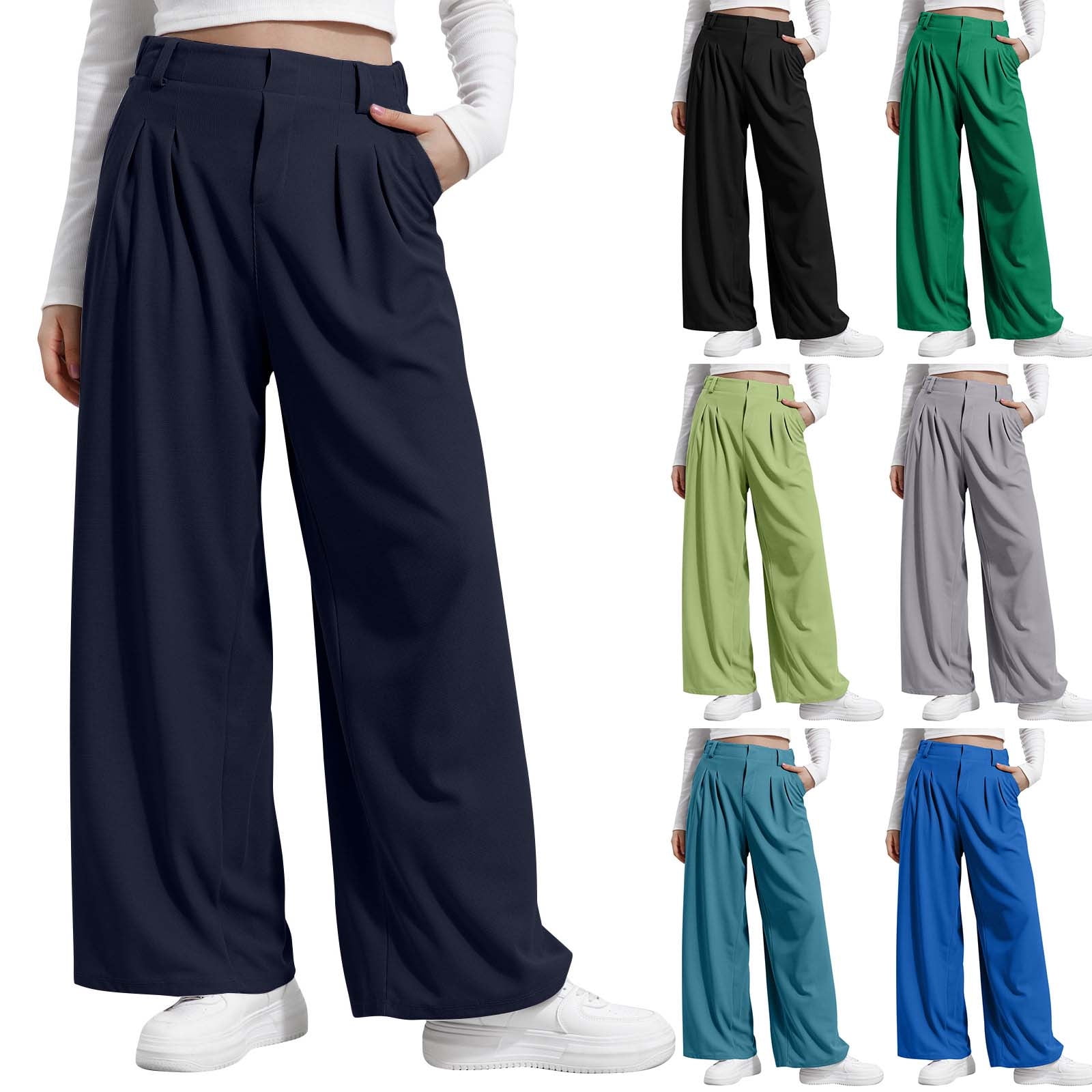Ashirexll Womens Casual Pants, High Waisted Pants for Women, Ladies ...