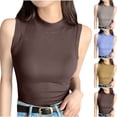 thumbnail image 1 of Ashirexll Womens Casual Tops, Summer Tops for Women, Round Neck Threaded Undershirt Sleeveless Camisole For External Wear, 1 of 7