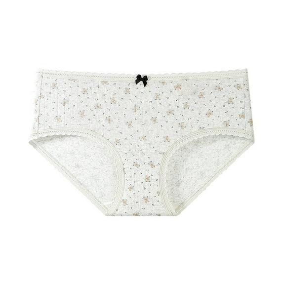 Ashirexll Womens Cotton Underwear, Ladies Underwear Panties, Comfortable Mid Waist Womens Briefs Panties