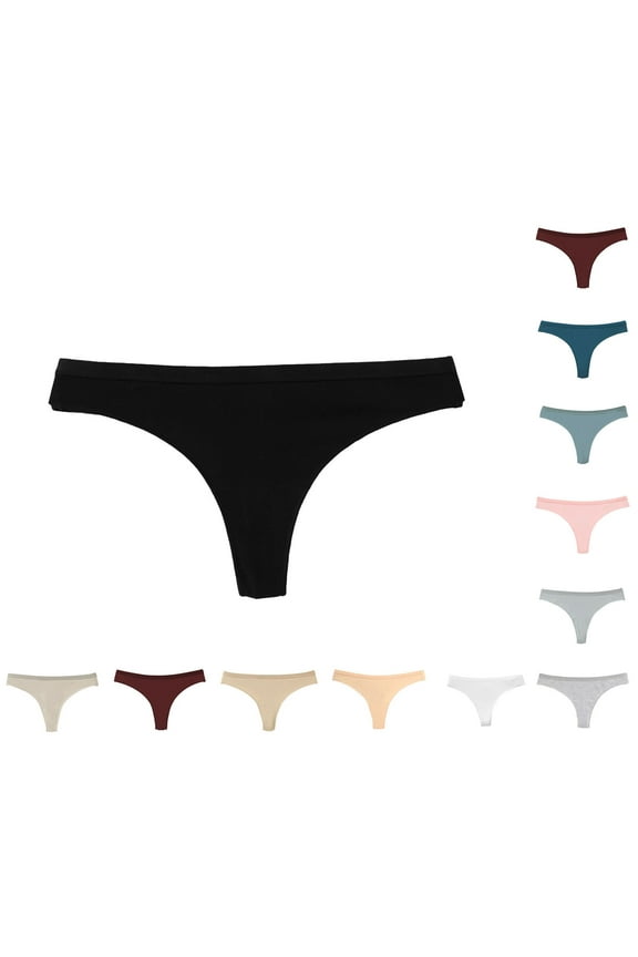 Womens Cotton Underwear, Ladies Underwear Panties, Fashion Low Waist Solid Breathable Thong Panties