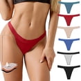 thumbnail image 1 of Ashirexll Womens Cotton Underwear, Ladies Underwear Panties, Solid Color Invisible Stretchy Hip Hugger Triangle Underwear, 1 of 4