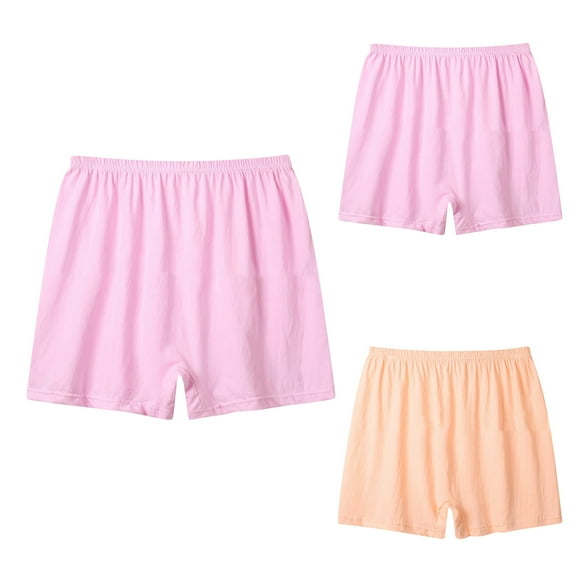 Ashirexll Womens Cotton Underwear, Ladies Underwear Panties, Womens Plus Size Solid Color Loose Comfortable Boyshorts