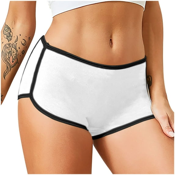 Ashirexll Womens Cotton Underwear, Plus Size Underwear for Women, Solid Color Breathable Sports Boyshorts Color Block Underwear