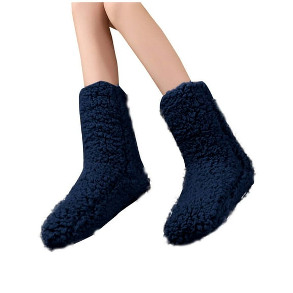 Ashirexll Womens Crew Socks, Fuzzy Socks for Women, Comfy Winter Thick Fleece Indoor Casual Everyday