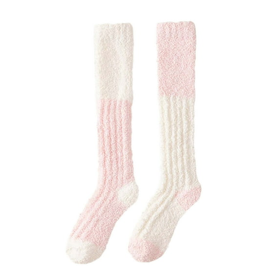 Ashirexll Womens Crew Socks, Fuzzy Socks for Women, Winter Warm Fleece Lined Cozy Soft Thick Fuzzy Indoor