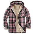 thumbnail image 1 of Ashirexll Womens Fleece Coats, Winter Coats for Women, Long Sleeve Lightweight Full Zip Fleece Flannel Plaid Jacket, 1 of 6