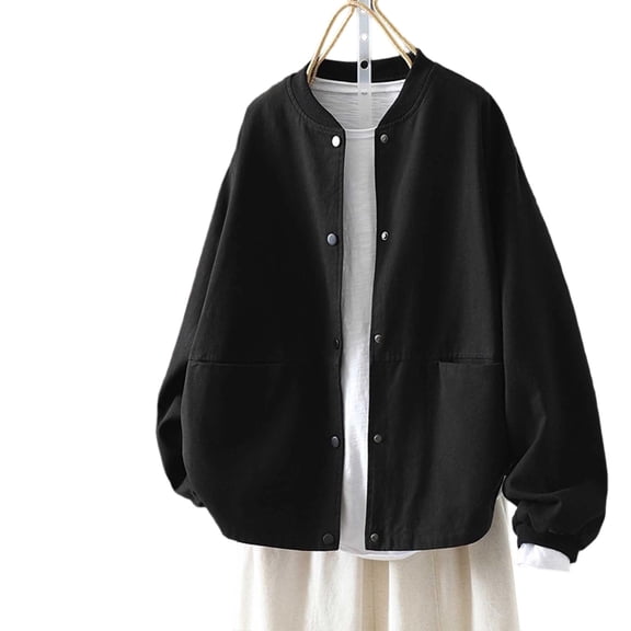 Ashirexll Womens Fleece Coats, Womens Long Sleeve Tops, Large Pocket Casual Outdoor Versatile Jacket for Everyday Practical Use