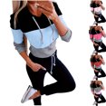 thumbnail image 1 of Ashirexll Womens Hoodies, Oversized Hoodies for Women, Ladies' Long Sleeve Top Casual Matching Color Hooded Sweatshirts, 1 of 6