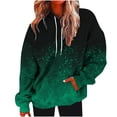 thumbnail image 1 of Ashirexll Womens Hoodies Pullover Fall and Winter Fashion Gradient Print Long Sleeve Pocket Hooded Sweatshirts, 1 of 6