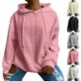thumbnail image 1 of Ashirexll Womens Hoodies Pullover Zip Up Hoodie Winter Tops Womens Long Sleeve Tops Casual Drop Shoulder Top With Drawstring Long Sleeve Hooded Sweatshirt, 1 of 6