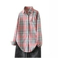 thumbnail image 1 of Ashirexll Womens Long Sleeve Shirts Casual Winter Tops Casual Plaid Shirt with Lapel Button Pocket Tops, 1 of 4