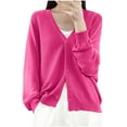 thumbnail image 1 of Ashirexll Womens Long Sleeve Tops, Shirts for Women Trendy, Ladies' Solid Color Button Shirts Knitted Long Sleeve Casual Fashion Tops, 1 of 5