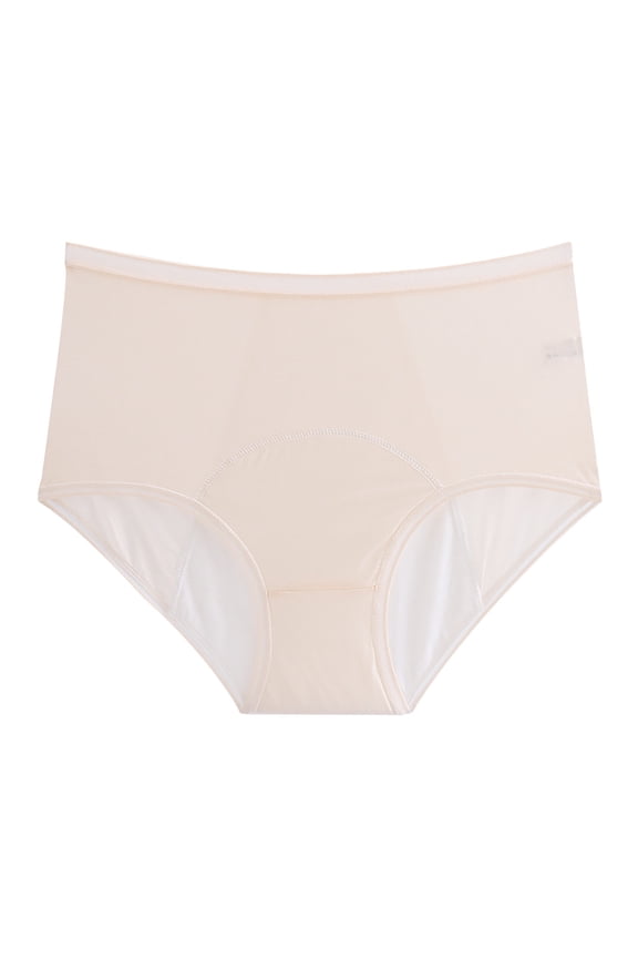 Womens Panties, Period Underwear for Women, High Waisted Breathable Thin Solid Color Plus Size Period Panties Pink XXL